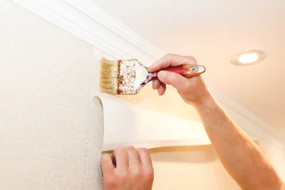 Pose de papier peint à Vinzieux — revêtements muraux et toiles de verre